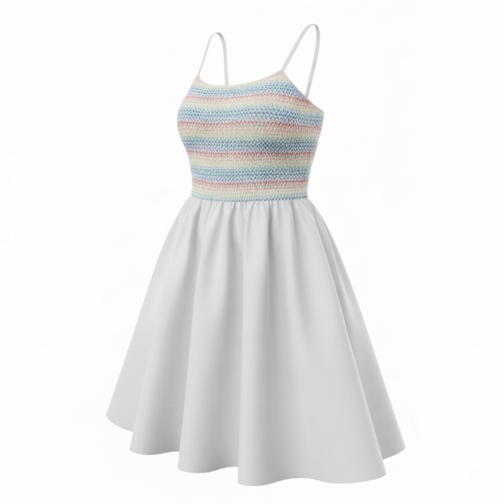 NWT Abercrombie & Fitch Strapless Dress with Rainbow Top Trevor Project - Size S